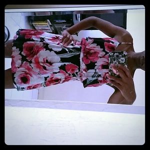 Black and Pink Vacation Dress